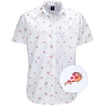 thumbnail image 1 of Visive Mens Big And Tall Short Sleeve Button Shirt, Printed Pizza Shirts, 1 of 8