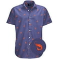 thumbnail image 1 of Visive Mens Big And Tall Short Sleeve Button Shirt, Printed Shrimp Shirts, 1 of 8