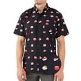 thumbnail image 1 of Men’s Short Sleeve Button Down Shirt – Sushi Print – Black Casual Novelty Gift for Him, 1 of 12