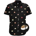 thumbnail image 1 of Visive Mens Big And Tall Short Sleeve Button Shirt, Printed Sushi Shirts, 1 of 8