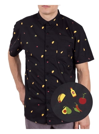 Yonititeee Men's Long Sleeve Novelty Button-Down Shirt – Asian Size XX-Large, Style CS08