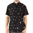 thumbnail image 1 of Men’s Short Sleeve Button Down Shirt – Taco Fiesta Llama Avocado Print – Funny Casual Gift, 1 of 12
