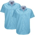 thumbnail image 1 of Visive Mens Big & Tall Dress Shirt 2-Pack - Oxford Short Sleeve Button Down - Modern Fit - Breathable Material - Variety of Colors - Perfect for Business, Casual & Vacation - Sizes S - 4XL For Big Men, 1 of 9