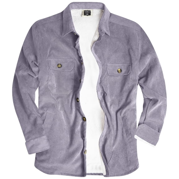 Visive Mens Corduroy Fleece-Lined Shirt Jacket - Warm & Stylish Winter Wear - Big & Tall Sizes M-5XL - Perfect for Casual & Smart-Casual Styles - Quality, Stylish & Durable