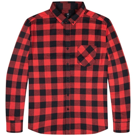 Visive Mens Flannel Shirts Long Sleeve Big And Tall Heavy Shirt For Men