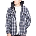 thumbnail image 1 of Visive Mens Heavy Sherpa Fleece-Lined Flannel Hooded Jacket - Big & Tall Sizes - Warm Zip Up Hoodie Jacket for Cold Weather - Perfect for Outdoor Activities - Durable & Fashion-Forward, 1 of 9