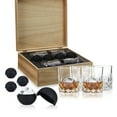 thumbnail image 1 of Viski Crystal Whiskey Glasses with Ice Sphere Molds Gift Set 9oz, 1 of 8