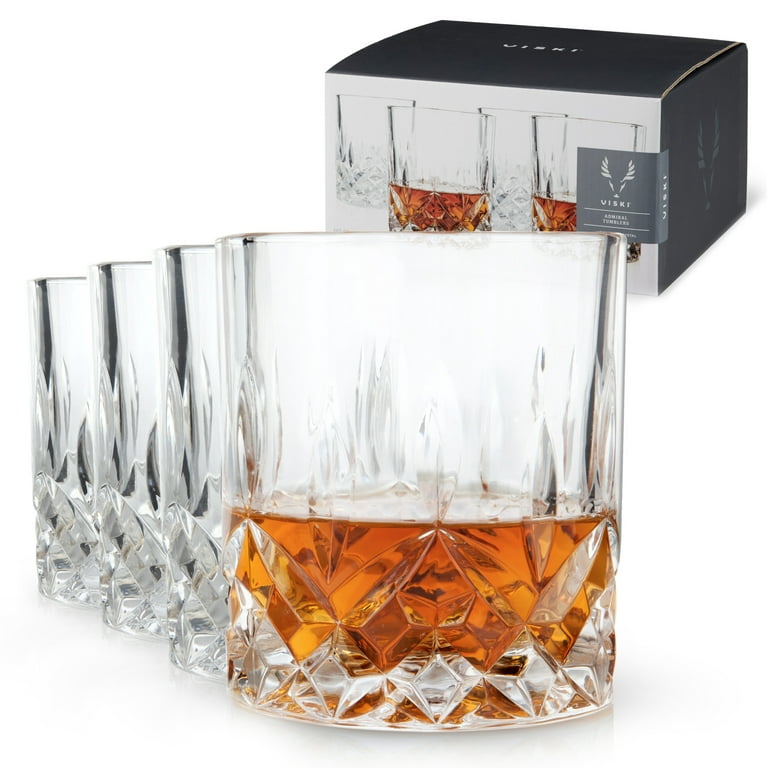 Viski Crystal Whiskey Glasses: Heavy Base