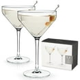 thumbnail image 1 of Viski Angled Martini Glasses for Birthday, Wedding Gifts, 9oz Set of 2, 1 of 5
