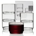thumbnail image 1 of Viski Bodega Stackable Glasses Modern Cups, Wedding Gifts, 7oz Set of 6, 1 of 7
