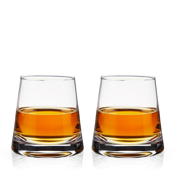 Viski Burke Whiskey Glasses for Home Bar, Party Gifts for Men, 8oz Set of 2