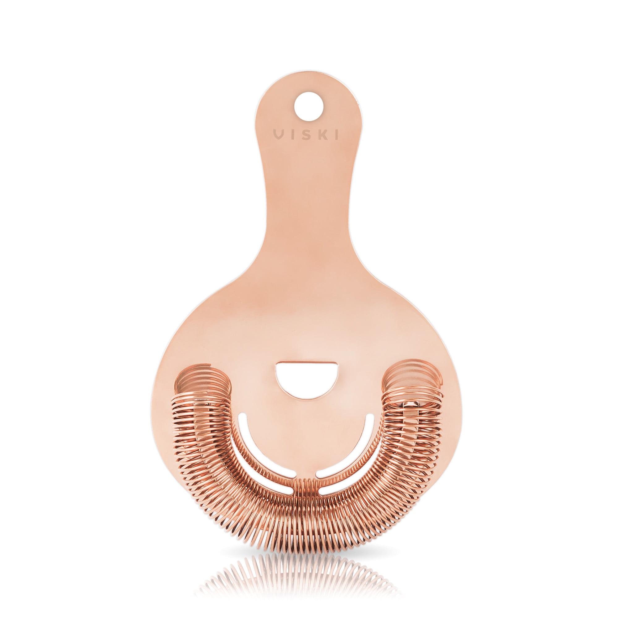 Viski Copper Stainless Steel Hawthorne Cocktail Strainer