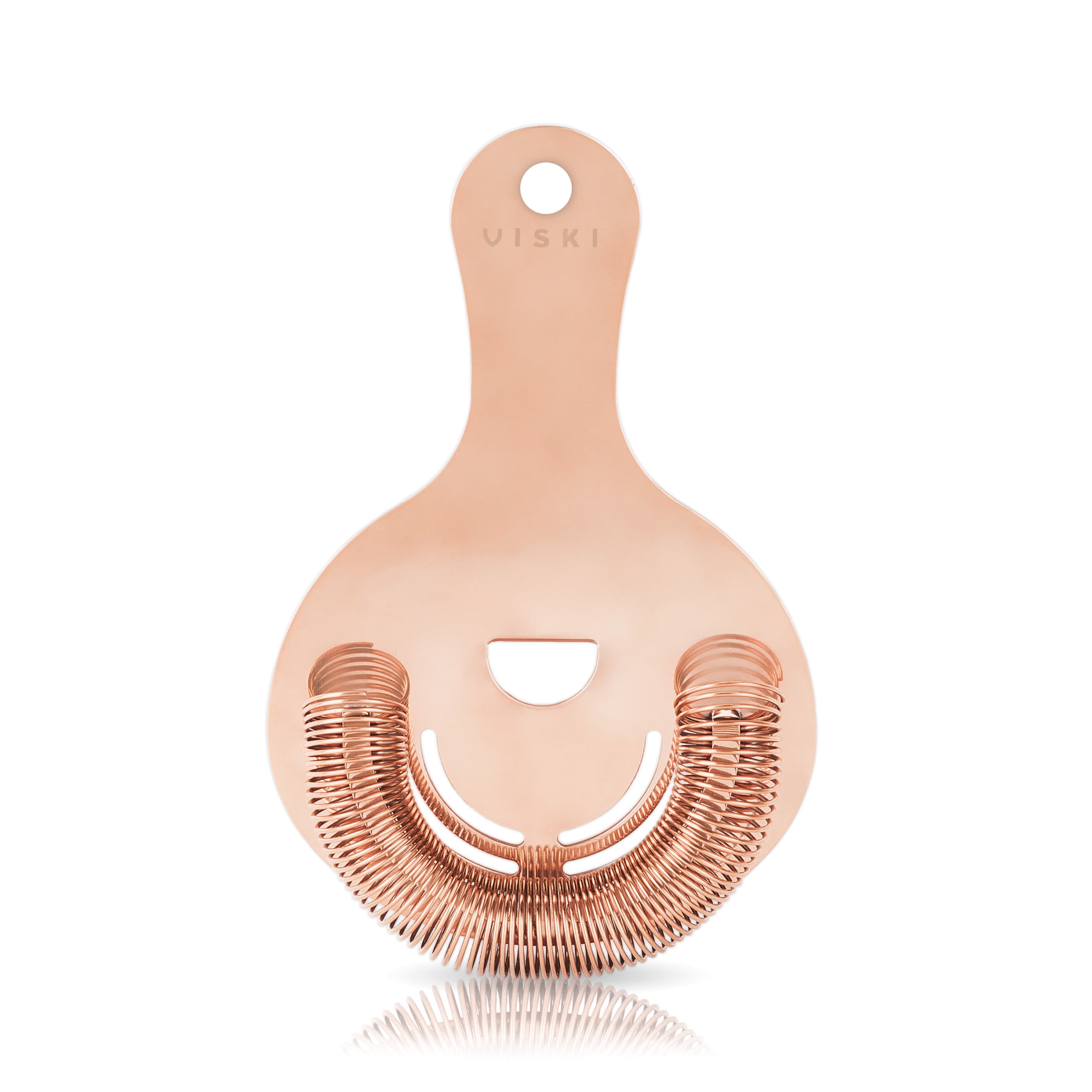 Viski Copper Stainless Steel Hawthorne Cocktail Strainer