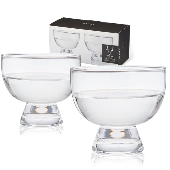 Viski Crystal Mezcal Glasses, Brandy Whiskey Glasses Gift Set, 6oz Set of 2