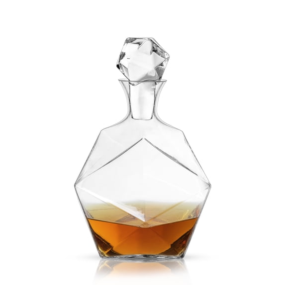 Viski Faceted Whiskey Decanter, Liquor Carafe, Party, Home Bar Gifts, 40 oz