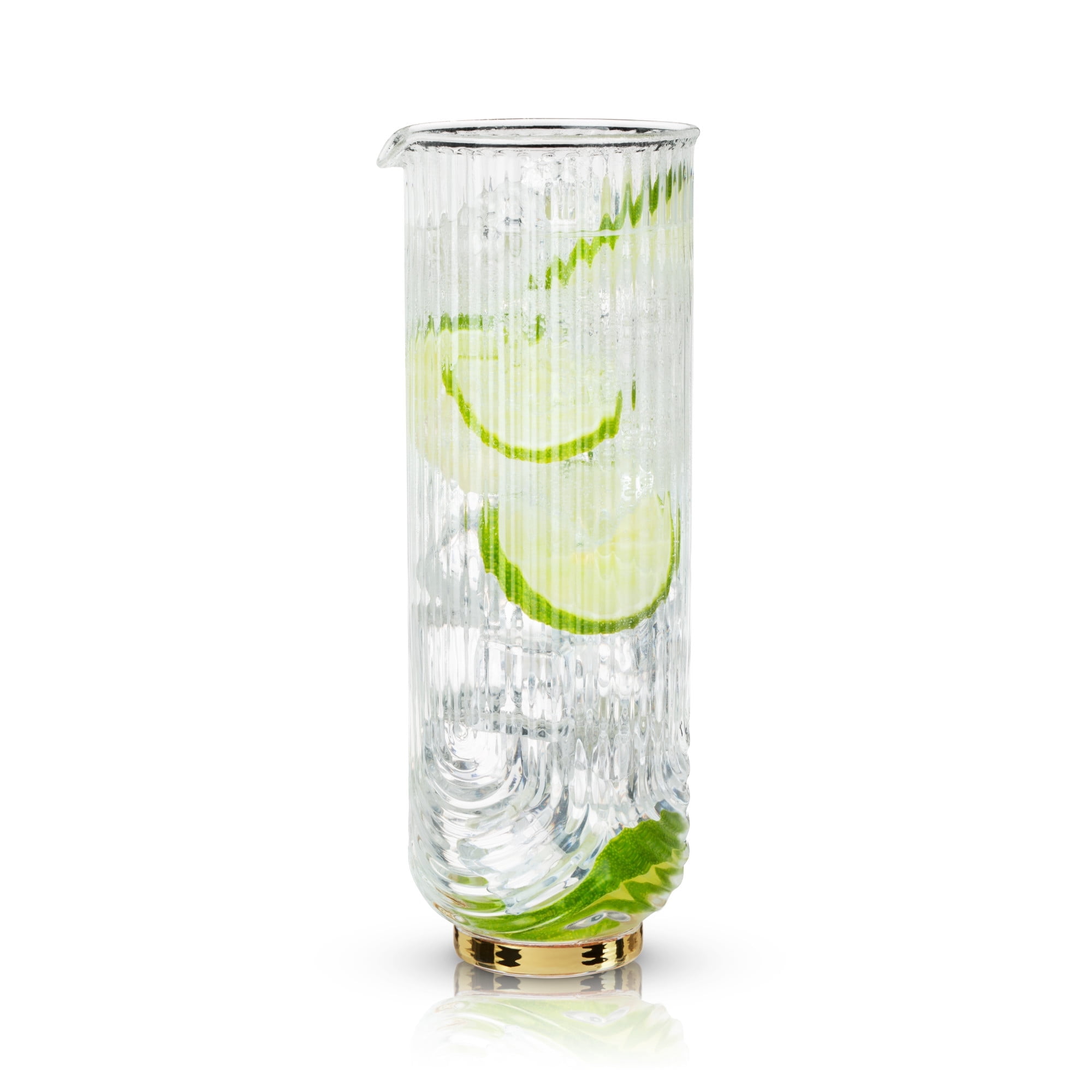 Gatsby Gold-Plated Base Glass Carafe