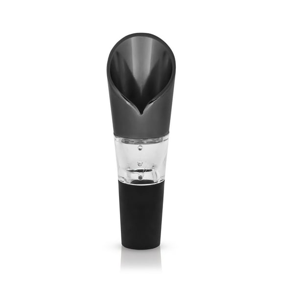 Viski Gunmetal Pour Spout Aerating Pourers, Black