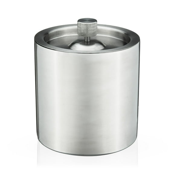 Viski Harrison Stainless Steel Ice Bucket for Home Bars & Drinks, Set of 1