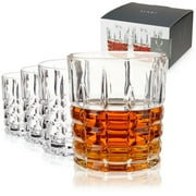 Viski Highland Rocks Glasses for Margarita, Whiskey Gifts, 10 oz, Set of 4
