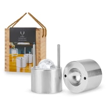 Viski Ice Ball Press, Aluminum Ice Ball Maker, Ice Press, Gifts for Men