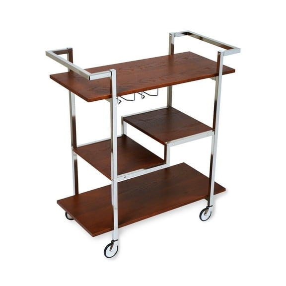 Viski Indoor Bar Cart with Wheels, Barware, Cocktail Accessories, Set of 1
