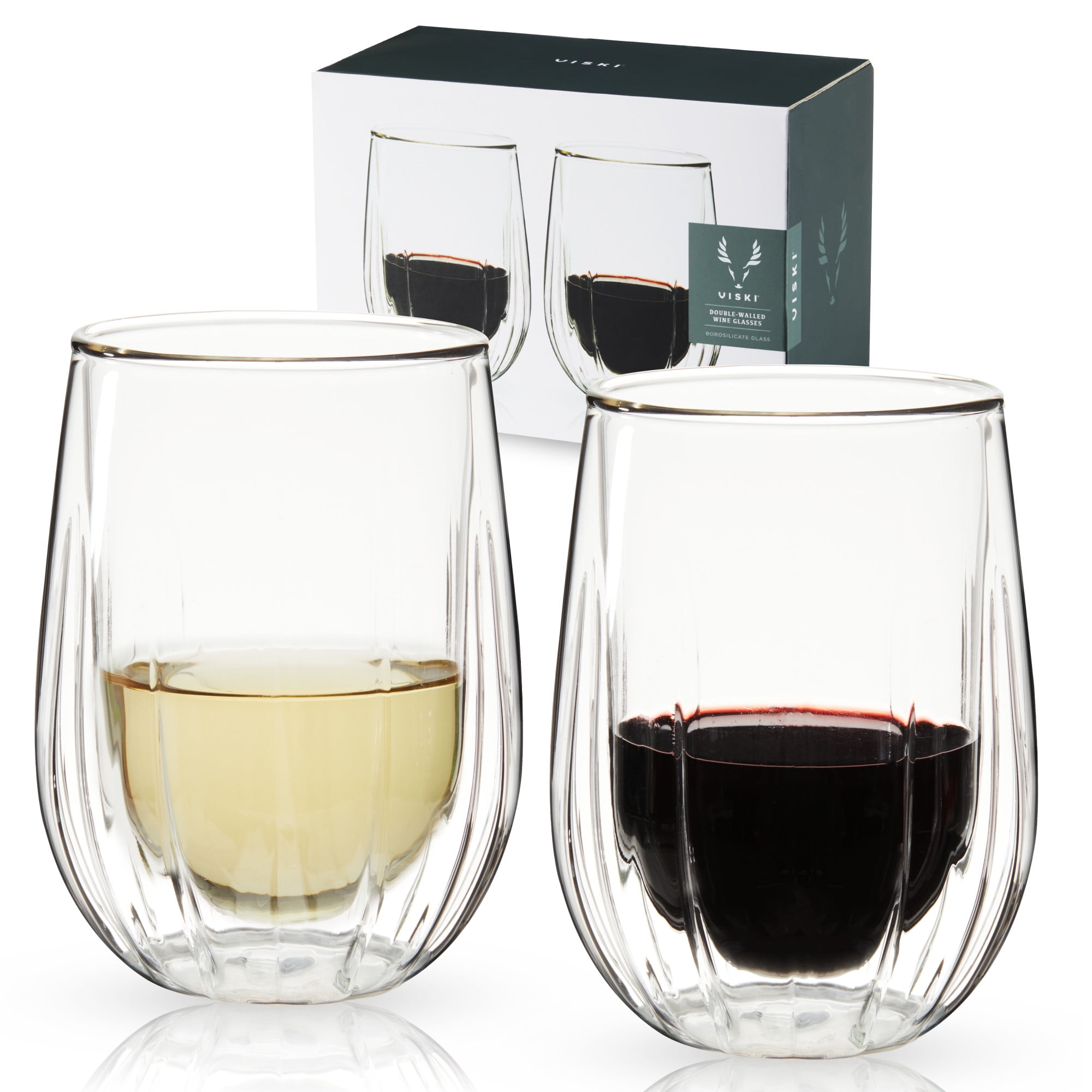 Henckels, 4 Pk - Double Wall Stemless Wine Glass | 10-oz