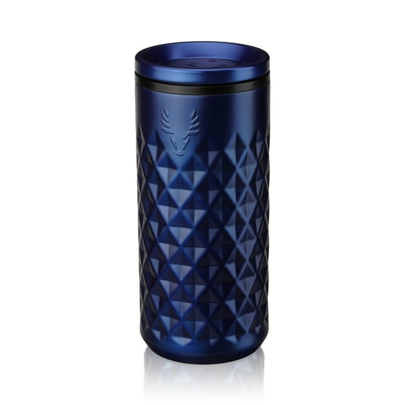 Viski Paragon Stainless Steel Highball Tumbler Home Bar, 16oz Set of 1 Blue
