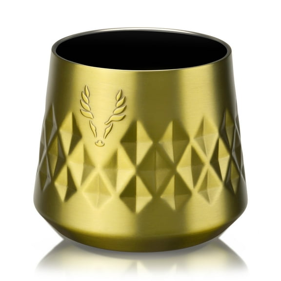 Viski Paragon Whiskey Taster Tumbler for Spirits, Neat Drinks, 8oz, Gold