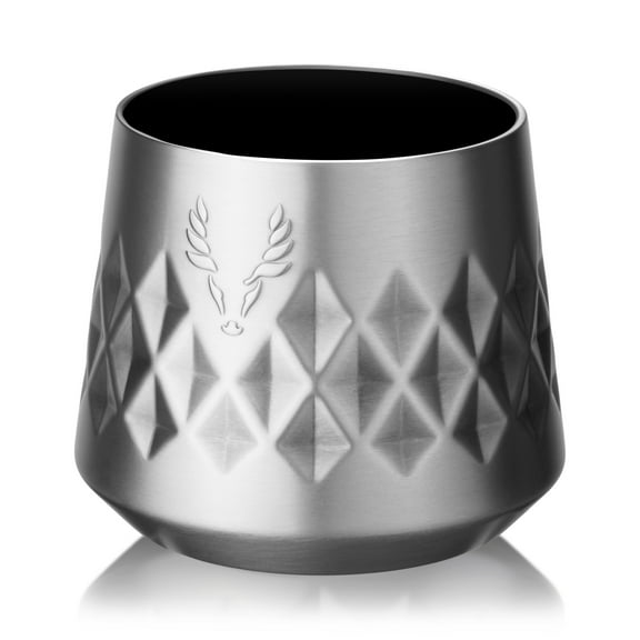 Viski Paragon Whiskey Tumbler 8oz Stainless Steel with Ceramic Coating