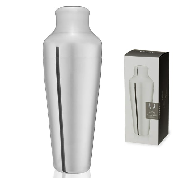 Viski Parisian Cocktail Shaker for Margarita, Espresso Martini, 25oz Silver