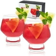 thumbnail image 1 of Viski Raye Footed Crystal Punch Cups, Party Cocktail Glasses, 8oz Set of 2, 1 of 6