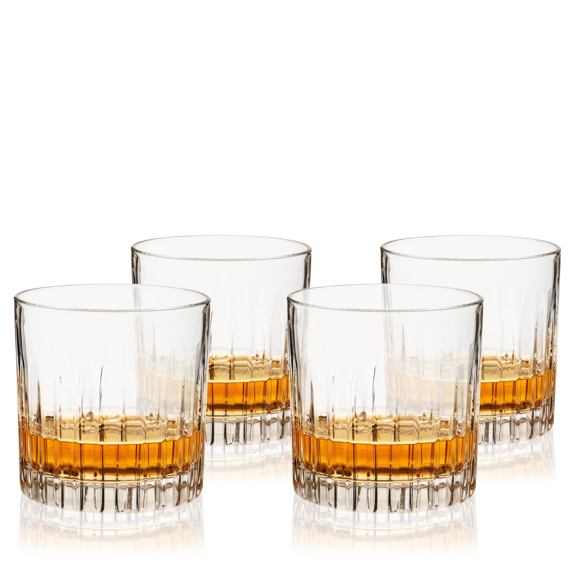 Elegant Clear Crystal Neat Glasses Set of 4