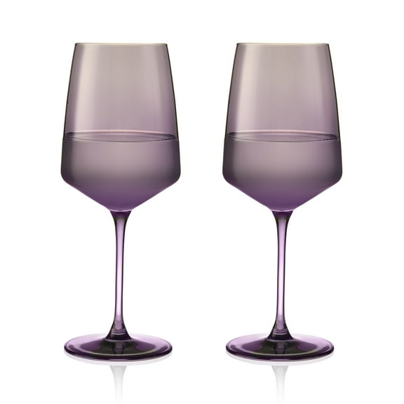 Viski Nouveau Wine Glasses for White and Red Wines, 22 oz, Set of 2, Violet
