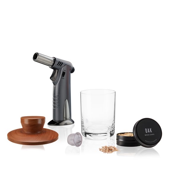 Viski Single Serve Smoke Cocktail Kit with Glass and Torch - 5 Piece Set