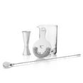 thumbnail image 1 of Viski 4PC Barware Set - Glass, Strainer, Jigger and Barspoon Home Bar Gifts, 1 of 10