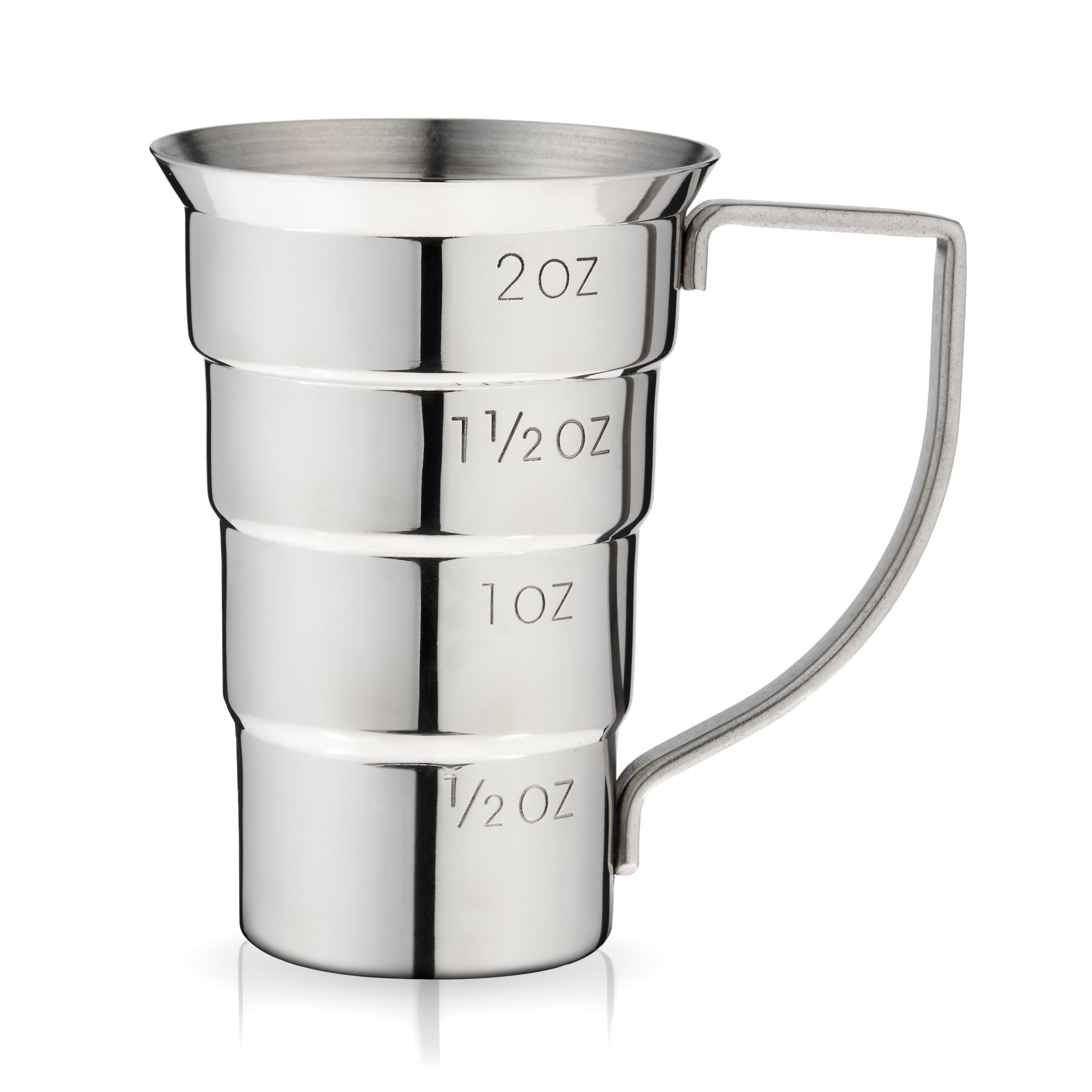 Viski, Stainless Steel Stepped Jigger, 2oz, Home Bar Tool
