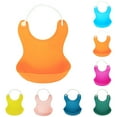 thumbnail image 1 of Visland 1/2 PCS Waterproof Soft Silicone Baby Bibs,Easy Clean With Big Roll Up Pocket, 1 of 8
