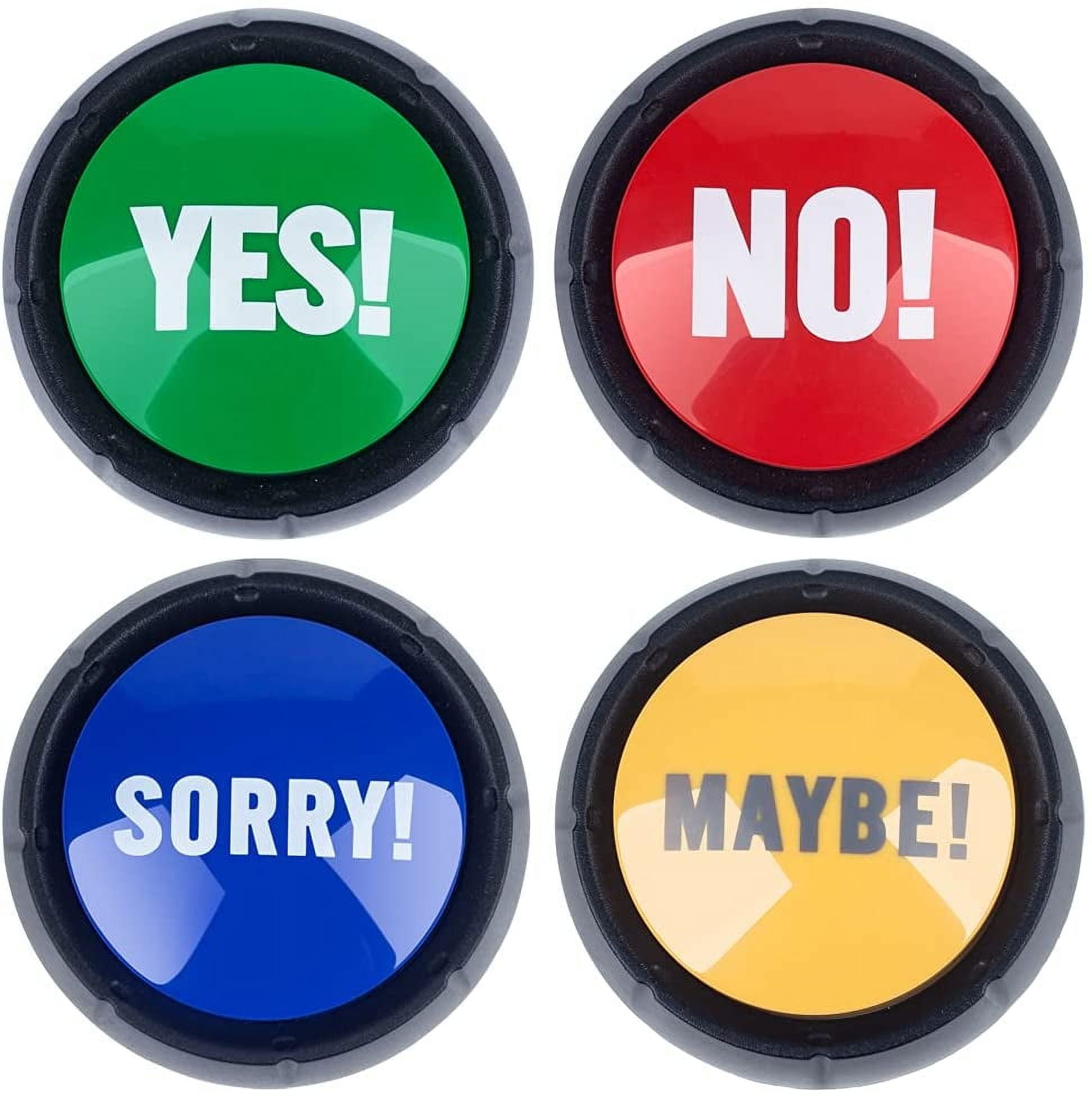 YES NO  Visland 1/4 PCS, The NO, YES, Sorry and Maybe Buttons - Walmart.com