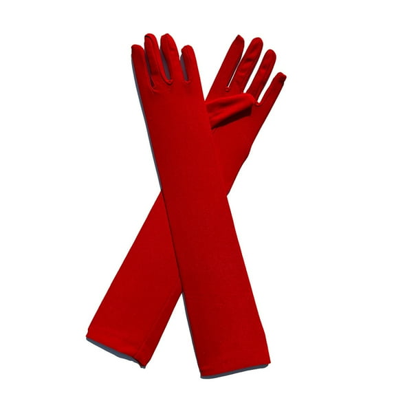 Visland 1 Pair Long Gloves Solid Color Super Soft High Elastic Decorative Milk Silk Women Dance Party Bar Cosplay Long Gloves Party Supplies