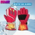 thumbnail image 1 of Visland 1 Pair Winter Gloves Thermal Ski Gloves Waterproof Warm Snow Gloves Adjustable Windproof for Boys and Girls（Only Universal Size）, 1 of 8