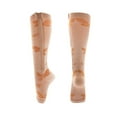 thumbnail image 1 of Visland 1 Pairs Compression Socks Toe Open Leg Support Stocking Knee High Socks with Zipper,Apricot Brown, 1 of 2