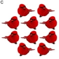 thumbnail image 1 of Visland 10 Pcs Red Cardinals Ornaments Handmade Artificial Birds Clip on Christmas Tree for Christmas Tree Wreaths Garland Decorations, 1 of 6