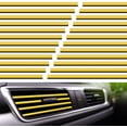 thumbnail image 1 of Visland 10 Pieces Car Air Conditioner Vent Outlet Decoration Strips Universal Waterproof Bendable Car Vent Outlet Trim Decoration Car Interior Accessories for Straight Air Vent Outlet (Golden), 1 of 6