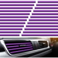 thumbnail image 1 of Visland 10 Pieces Car Air Conditioner Vent Outlet Decoration Strips Universal Waterproof Bendable Car Vent Outlet Trim Decoration Car Interior Accessories for Straight Air Vent Outlet (Purple), 1 of 6