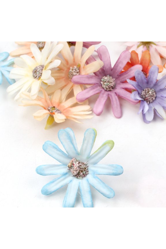 100PCS Mini Fake Flower Heads Small Artificial Flower Heads Silk Flower Head Fake Mini Flower Heads for Crafts Wedding Home Crown Garland Accessory Decor
