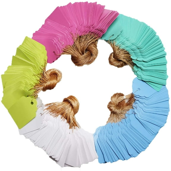 Visland 100PCS Plant Hanging Tags with String, Waterproof Reusable Plant Labels Tags Plant Markers Plastic Garden Signs for Plants Outdoor Garden