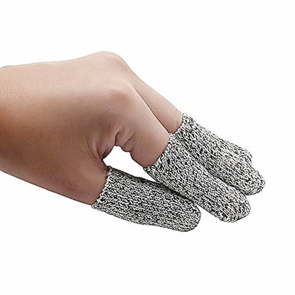 Visland 10Pcs Finger Cots Thumb Protector Anti-Cut Fingertips Finger Sleeve Flexible Resistant Protection Finger Cots for Work, Kitchen, Carving, Picking, DIY