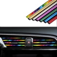 thumbnail image 1 of Visland 10Pcs PVC Car Air Conditioner Vent Outlet Trim Strip DIY Decoration U Shape Moulding Trim Strip Line Car Shiny Accessories Car Vent Strips (More Color Can Choose), 1 of 8