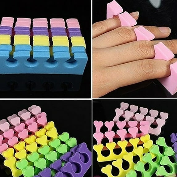 Visland 10Pcs Women/Men Finger Toe Separators, Sponge Separator for Nail Art Pedicure