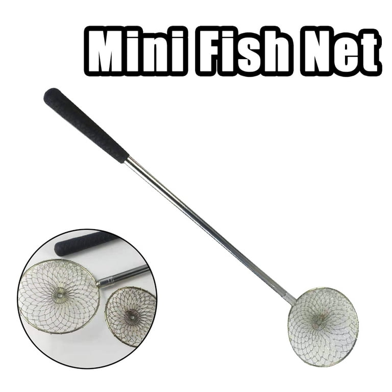 Visland 11/13 5cm Fish Net for Fish Tank Deep Mesh Scooper Large Scoop Telescopic Pond Skimmer for Cleaning Tanks Aquarium Accessories